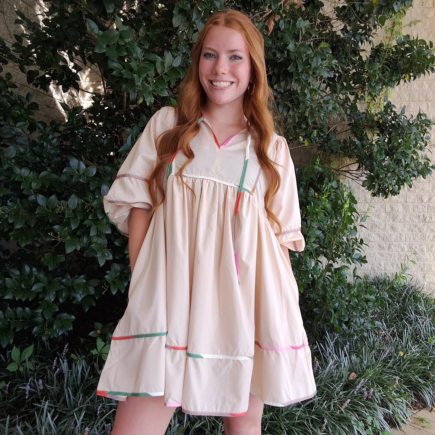 VYNQ Ecru colored dress