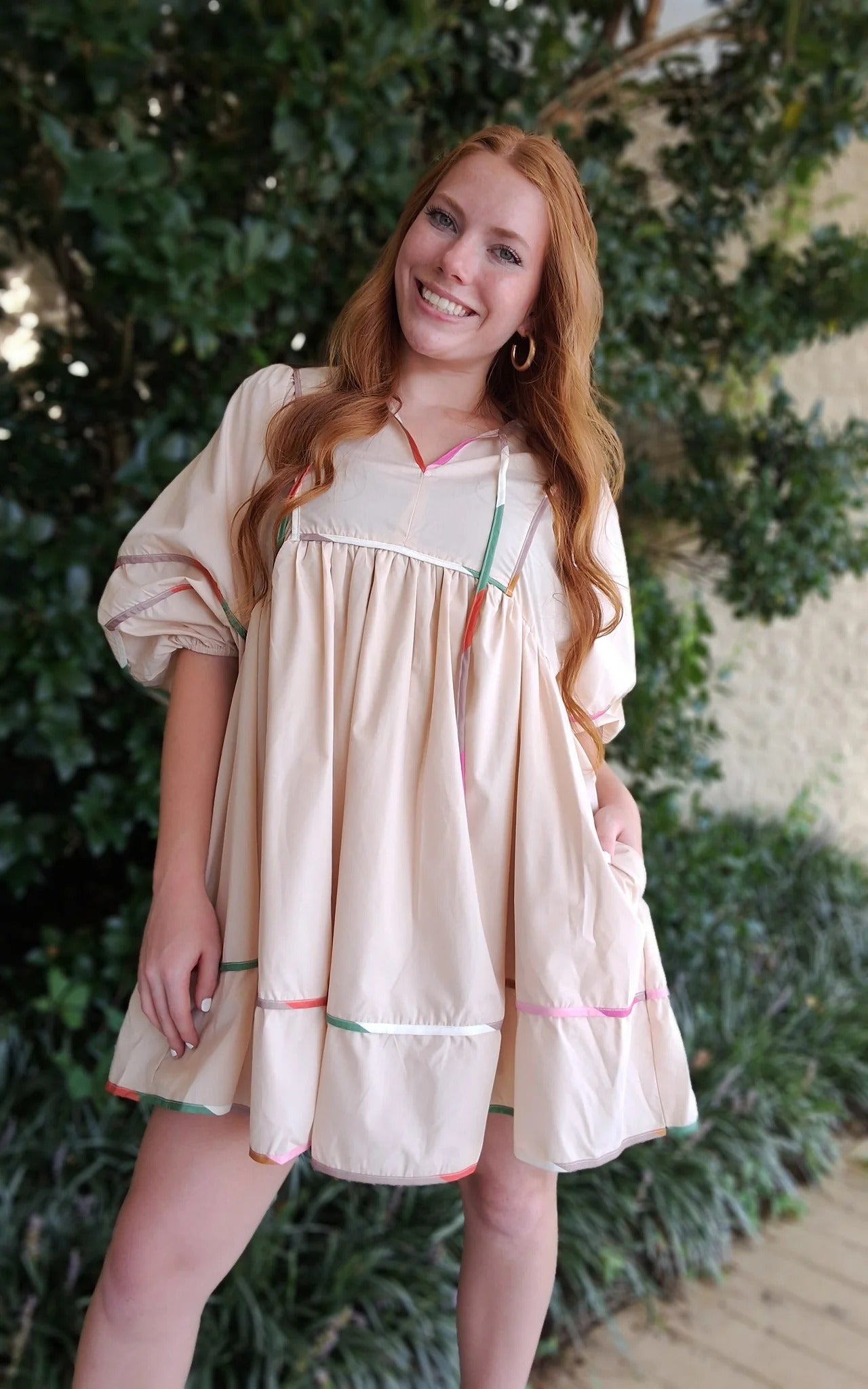 VYNQ Ecru colored dress