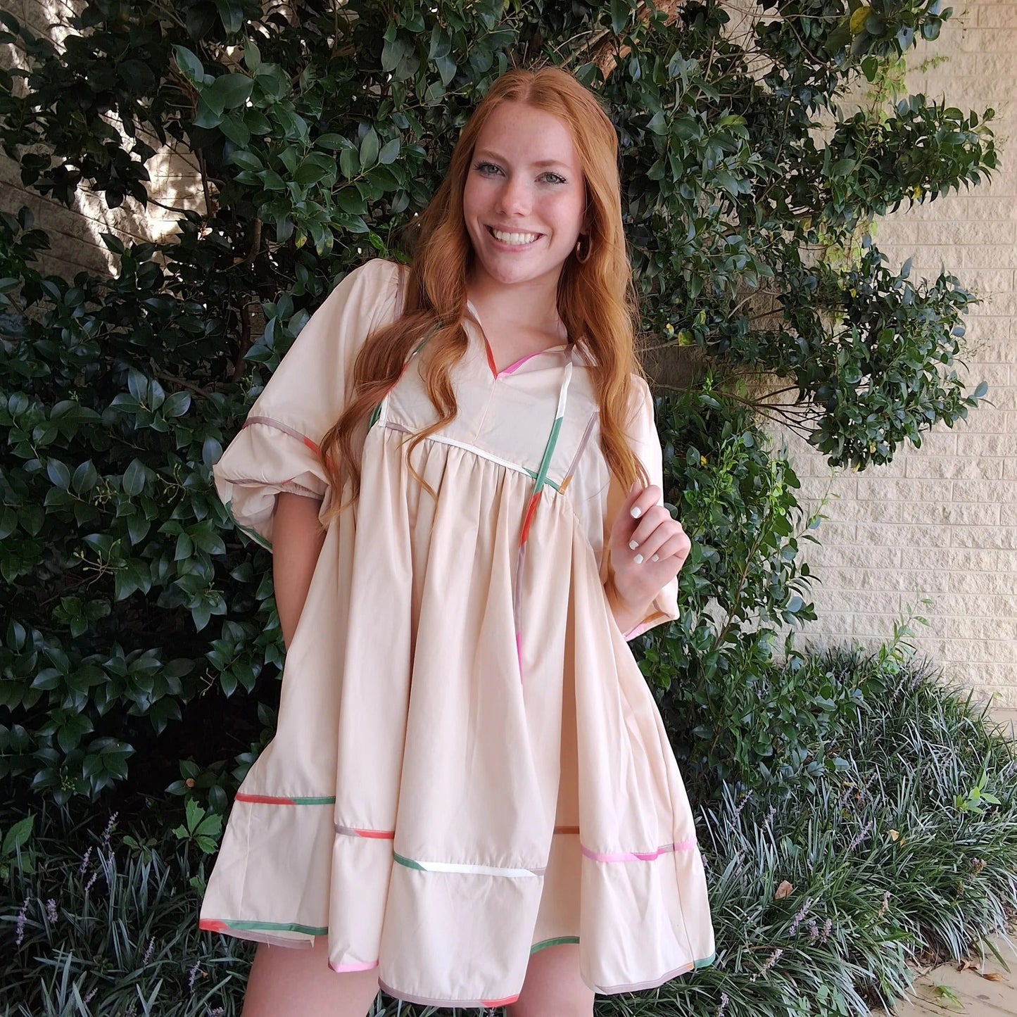 VYNQ Ecru colored dress